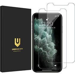 UNBREAKcable Shatterproof Tempered Glass Screen Protector for iPhone 11 Pro Max/ iPhone Xs Max [2-Pack] [99.99% HD Clear] [Easy Installation Frame] [9H Hardness] [Full Coverage] [Bubble Free][ Anti-Fingerprint] for Apple 6.5''